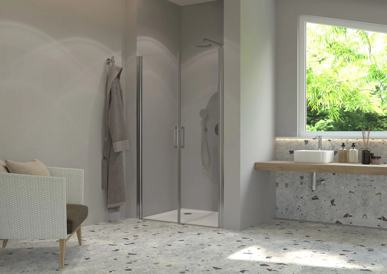 Sturotec 6090 2 Pendeltüren Für Nische 70 X 200 Cm Mit Nano-Beschichtung 4 Sturotec 6090 2 Pendeltüren Für Nische 70 X 200 Cm Mit Nano-Beschichtung – Bild 2