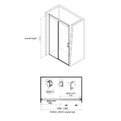 Sturotec 7060 Schiebetür Mit Softclose 138 X 200 Cm Für Nische, Mit Nano-Beschichtung -Moderne Duschtüren Verkäufe sturotec duschkabinen serie 7060 schiebetuer nische 6124435