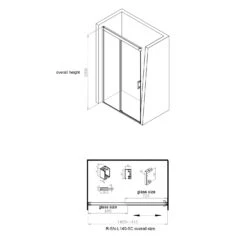 Sturotec 7060 Schiebetür Mit Softclose 140 X 200 Cm Für Nische, Mit Nano-Beschichtung -Moderne Duschtüren Verkäufe sturotec duschkabinen serie 7060 schiebetuer nische 6124441