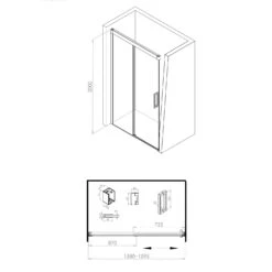 Sturotec 7060 Schiebetür Mit Softclose 158 X 200 Cm Für Nische, Mit Nano-Beschichtung -Moderne Duschtüren Verkäufe sturotec duschkabinen serie 7060 schiebetuer nische 6124450